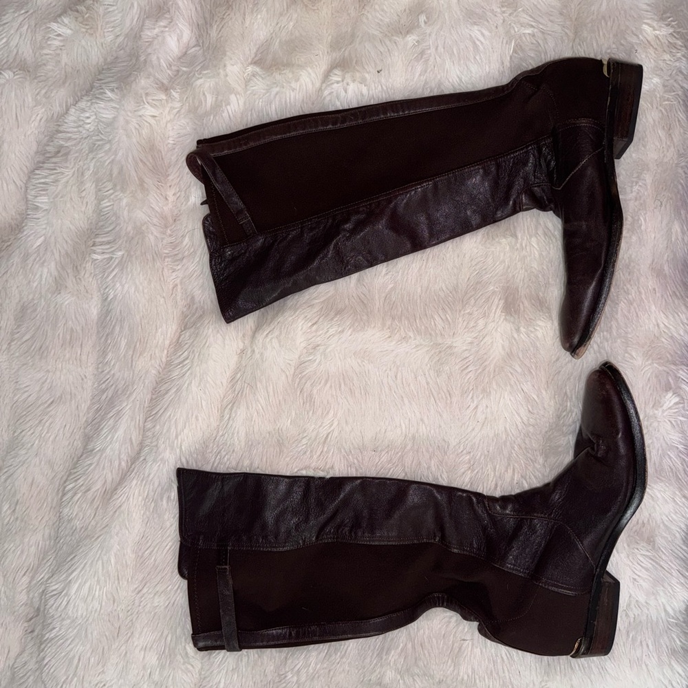 Coach Black and Brown Knee-High Boots - Picture 6 of 10
